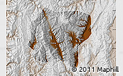 Physical Map of Jianchuan, lighten