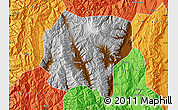 Physical Map of Jianchuan, political outside