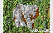 Physical Map of Jianchuan, satellite outside