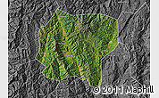 Satellite Map of Jianchuan, desaturated