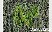 Satellite Map of Jianchuan, semi-desaturated