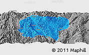 Political Panoramic Map of Jianchuan, desaturated