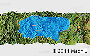 Political Panoramic Map of Jianchuan, satellite outside