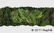 Satellite Panoramic Map of Jianchuan, darken