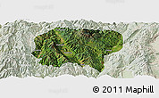 Satellite Panoramic Map of Jianchuan, lighten
