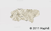 Shaded Relief Panoramic Map of Jianchuan, cropped outside