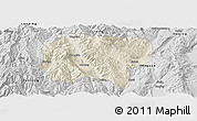 Shaded Relief Panoramic Map of Jianchuan, desaturated