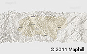 Shaded Relief Panoramic Map of Jianchuan, lighten