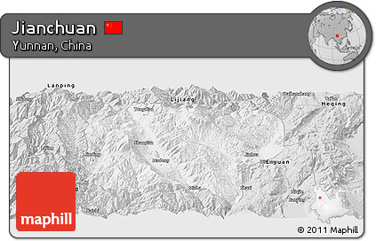Silver Style Panoramic Map of Jianchuan