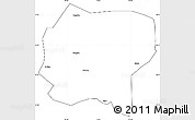 Blank Simple Map of Jianchuan, cropped outside