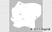 Gray Simple Map of Jianchuan, single color outside