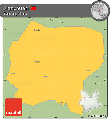 Savanna Style Simple Map of Jianchuan