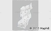 Gray 3D Map of Jianshui, single color outside