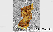 Physical 3D Map of Jianshui, lighten, desaturated