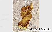 Physical 3D Map of Jianshui, lighten