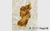 Physical 3D Map of Jianshui, shaded relief outside
