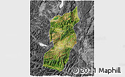 Satellite 3D Map of Jianshui, desaturated