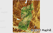 Satellite 3D Map of Jianshui, physical outside