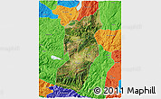 Satellite 3D Map of Jianshui, political outside