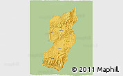 Savanna Style 3D Map of Jianshui, single color outside
