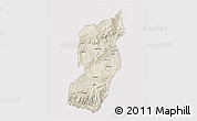 Shaded Relief 3D Map of Jianshui, cropped outside