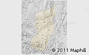 Shaded Relief 3D Map of Jianshui, desaturated