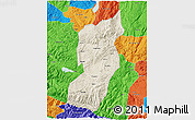 Shaded Relief 3D Map of Jianshui, political outside