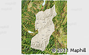 Shaded Relief 3D Map of Jianshui, satellite outside