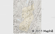 Shaded Relief 3D Map of Jianshui, semi-desaturated