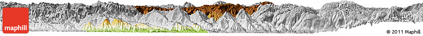 Physical Horizon Map of Jianshui, lighten, desaturated
