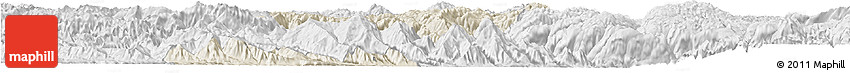 Shaded Relief Horizon Map of Jianshui, lighten, desaturated Shaded Relief Horizon Map of Jianshui, lighten, desaturated