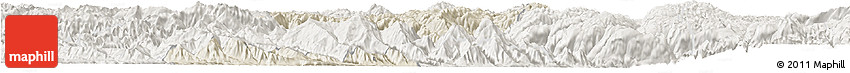 Shaded Relief Horizon Map of Jianshui, lighten