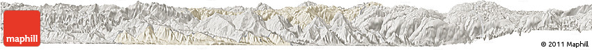 Shaded Relief Horizon Map of Jianshui, semi-desaturated