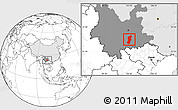 Blank Location Map of Jianshui, highlighted country, highlighted parent region