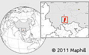 Blank Location Map of Jianshui, highlighted country