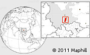 Blank Location Map of Jianshui, highlighted parent region