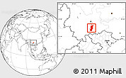 Blank Location Map of Jianshui