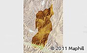 Physical Map of Jianshui, lighten
