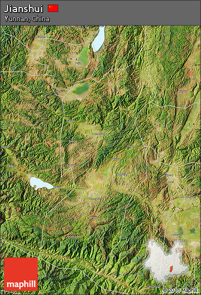 Satellite Map of Jianshui