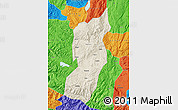 Shaded Relief Map of Jianshui, political outside