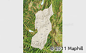 Shaded Relief Map of Jianshui, satellite outside