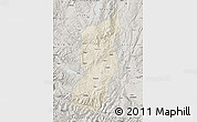 Shaded Relief Map of Jianshui, semi-desaturated