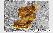 Physical Panoramic Map of Jianshui, lighten, desaturated