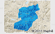 Political Panoramic Map of Jianshui, shaded relief outside