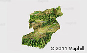 Satellite Panoramic Map of Jianshui, cropped outside
