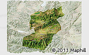 Satellite Panoramic Map of Jianshui, lighten