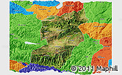 Satellite Panoramic Map of Jianshui, political outside