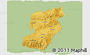 Savanna Style Panoramic Map of Jianshui, single color outside