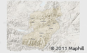 Shaded Relief Panoramic Map of Jianshui, lighten