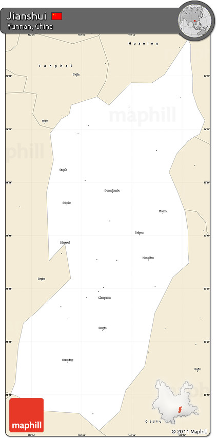Classic Style Simple Map of Jianshui